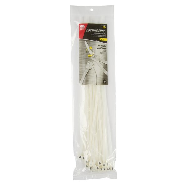 Gardner Bender 14 in. L Clear Self-Cutting Cable Tie 50 pk 46-314SC